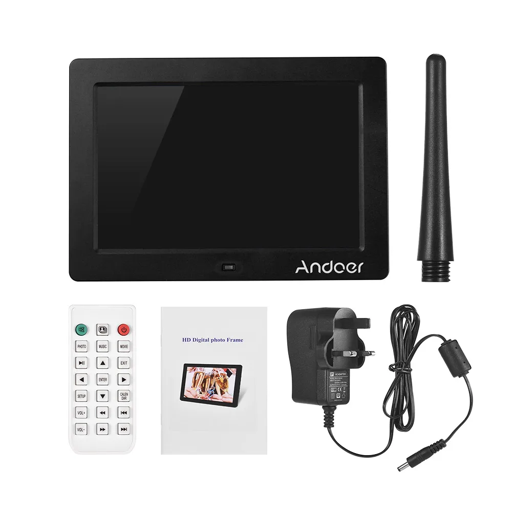 Andoer 8 дюймов ips светодиодный фотоальбомы цифровая фоторамка 1280*800 высокое разрешение поддерживает музыку 1080 P видео плеер