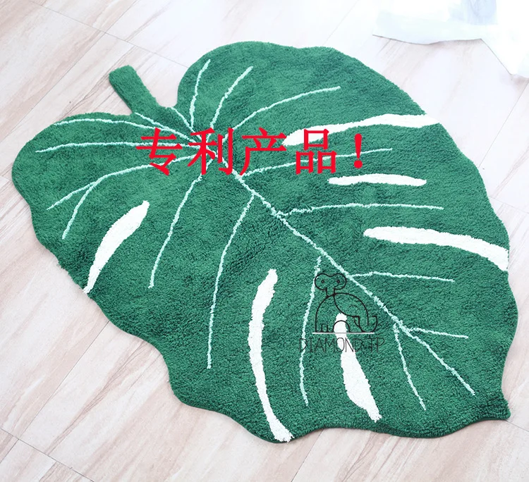 

INS Leaf Modeling Cotton Mat Nordic Children's Home Decoration Carpet Door Mat Photography Projects Leaf Mat
