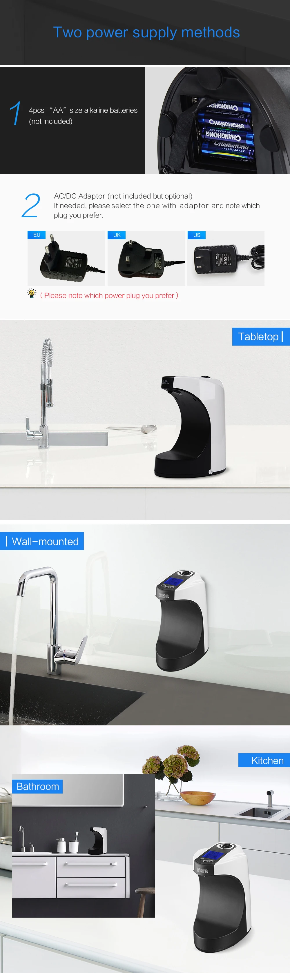 Настольный ручной автоматический датчик для ванной комнаты разбрызгиватель для мытья рук диспенсер для жидкого мыла