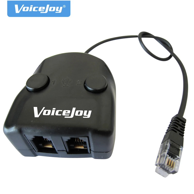 VoiceJo VOLUME+MUTE Telephone Training Adapter Y Splitter with RJ9/RJ12