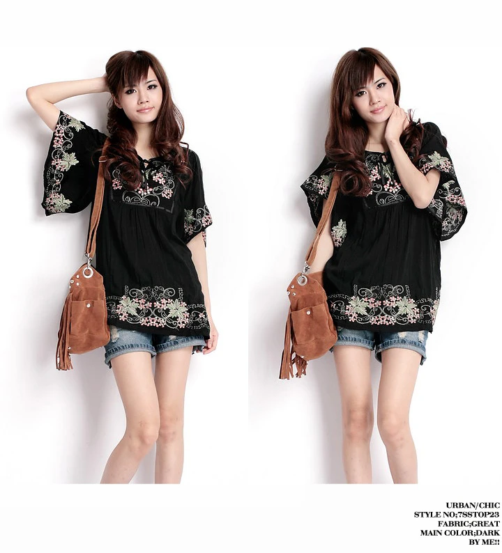 hippie peasant blouse