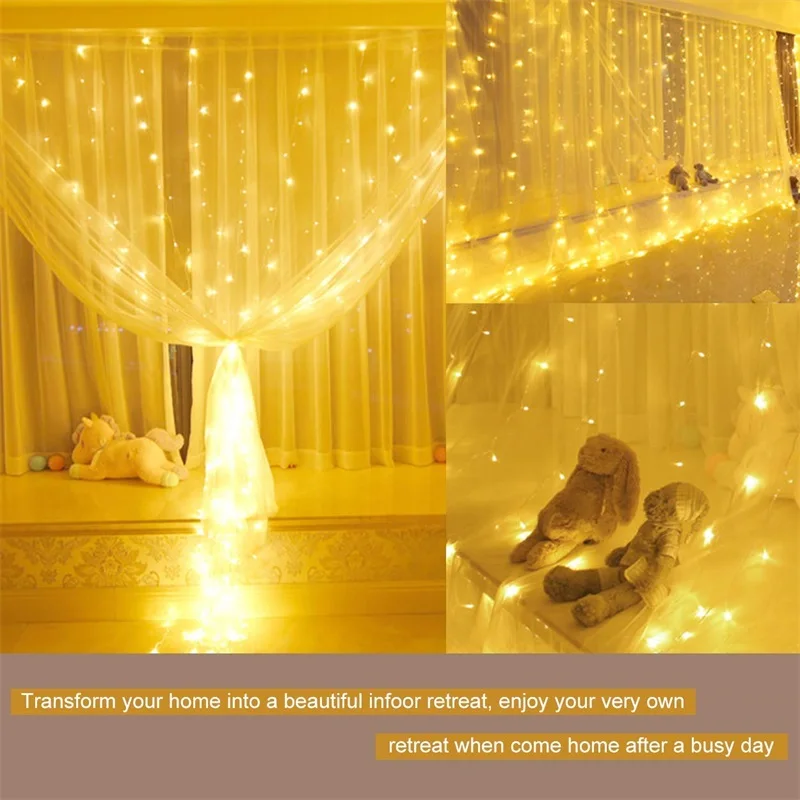2/3/6 м год светодиодный гирлянда сосульки световая завеса свет Волшебные гирлянды свет для Рождество Свадебная вечеринка открытый украшение дома
