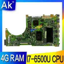 Q553UB материнская плата для ноутбука ASUS Q553UB Q553UB Q553UQ Q553U Q553 тесты оригинальная плата 4 г оперативная память/I7-6500U процессор