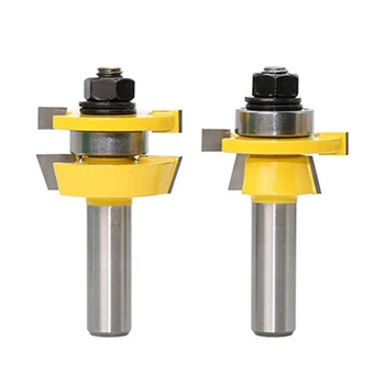 

2pcs/set 1/2 Inch Shank T Type Shaker Bevel Rail And Stile Router Bit Set