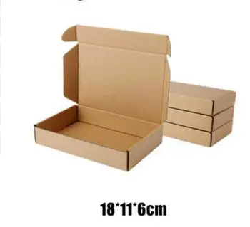 

Retail 18*11*6cm 10pcs/lot Brown Paper Kraft Box Gift Packing Boxes Packaging Storage Kraft Paper Boxes Mailing Box