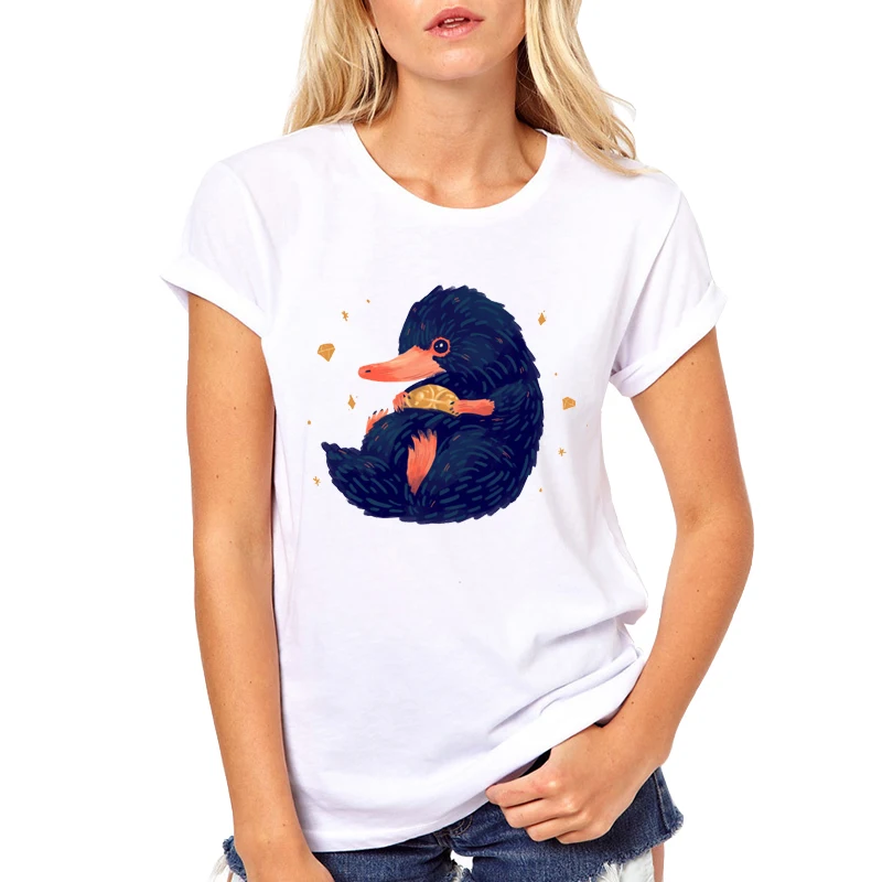 NIffler Personalized Women Printing O-Neck Short White Tee shirt Woman Cute aniaml Fashion Hip Hop T Shirt NIffler Personalized Women Printing O-Neck Short White Tee shirt Woman Cute aniaml Fashion Hip Hop T Shirt