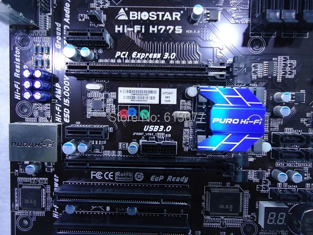 Настоящий Biostar материнская плата Hi-Fi H77S LGA 1155 DDR3 32 ГБ для i3 i5 i7 Процессор USB2.0 USB3 SATA3. 0 H77 рабочего Материнская плата