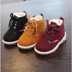 Осень-зима 2018, лидер продаж, детские ботинки «Мартенс», модные теплые кожаные ботинки для мальчиков, Мужские ботинки в римском стиле
