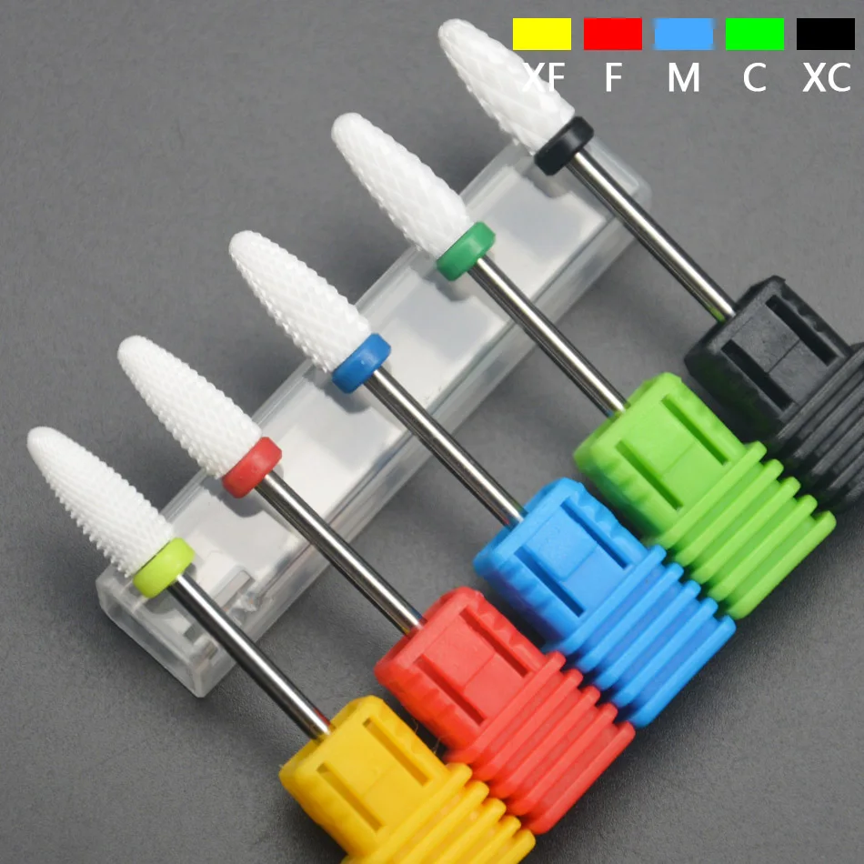 

ViiNuro Ceramic Mill Cutter For Pedicure Rotary Electric Nail Drill For Manicure Remove Gel Polish Varnish Bits Milling Cutter