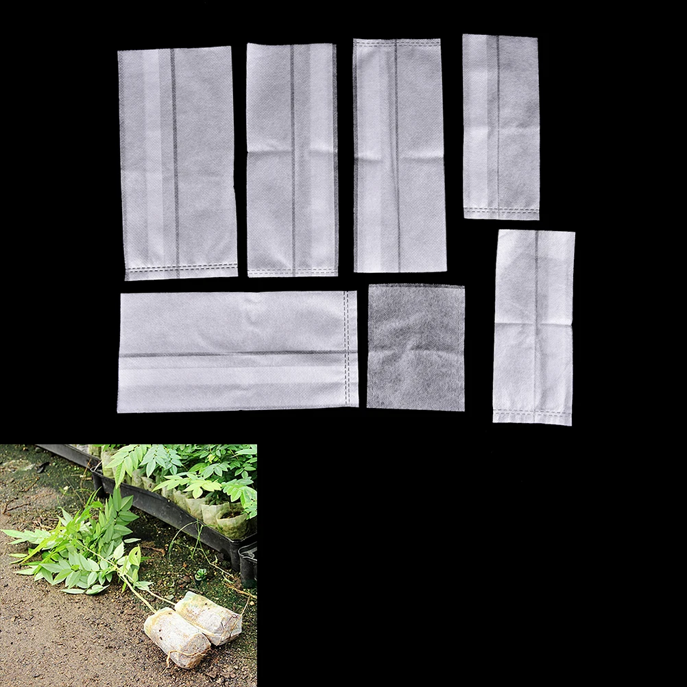 

2018 100 Pcs Full All size Biodegradable Plant-Fiber Nursery Pots Seedling-Raising Bags Environmental Protection Non-woven Grow