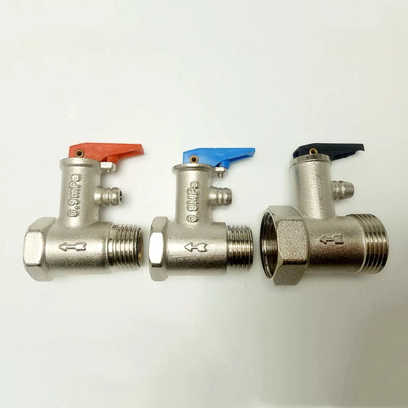 

1pcDN15/DN20 Brass Chrome-plated Electric Water Heater Special Safety Valve Relief Valve Pressure Relief Valve