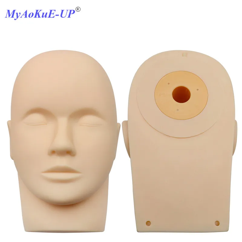 

High Quality Training Facial Mannequin Flat Head Practice For Eyelash Extension Makeup Grafting Eyelashes Tools