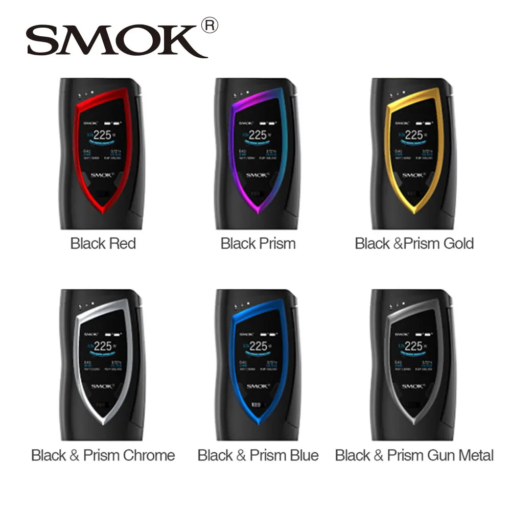 Оригинальный SMOK Devilkin 225 Вт TC Box MOD лопасти образный дизайн ж/1,3-дюймовый дисплей работает на двух 18650 ячеек Devilkin 225 Вт Mod