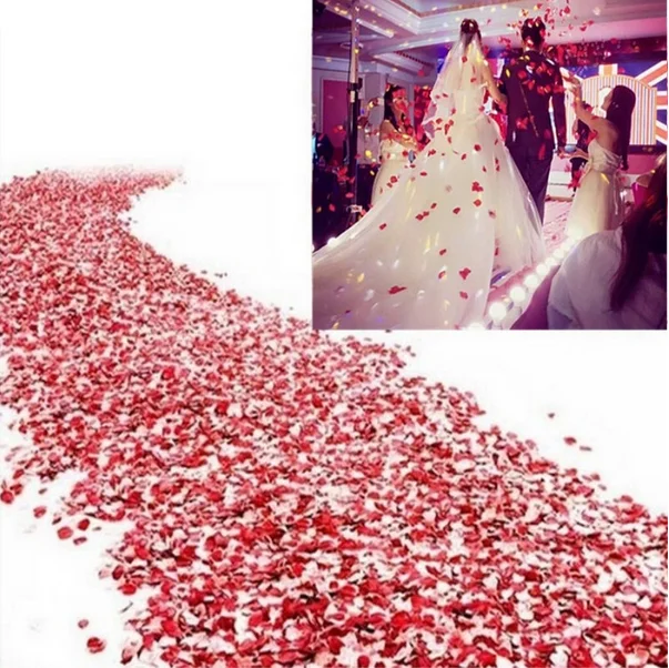 100Pcs Padded Fabric Throwing Petals Love Heart Table Wedding Party Decoration 
