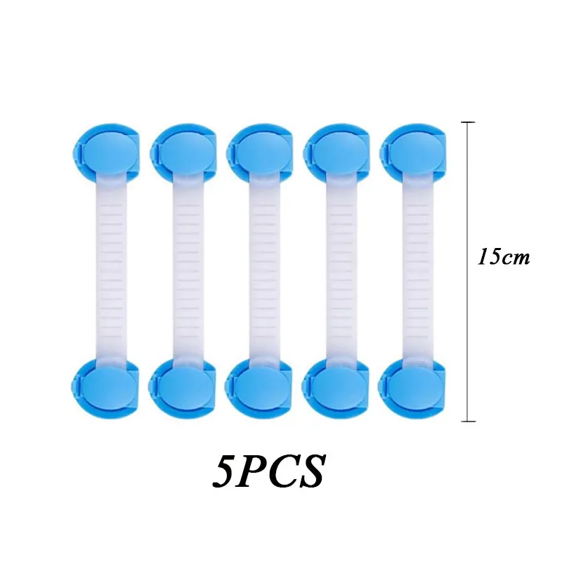 5 шт./лот замок безопасности для детей замок для детей безопасность для детей центральный замок двери ящики шкафа - Цвет: Blue long