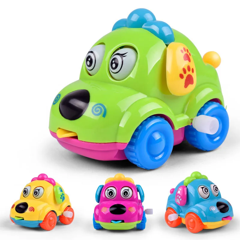 

Kids Wind Up Clockwork Funny Toy Cartoon Puppy Tongue Clockwork Car Educational Toys Child Educational Brinquedos Toys jooyoo