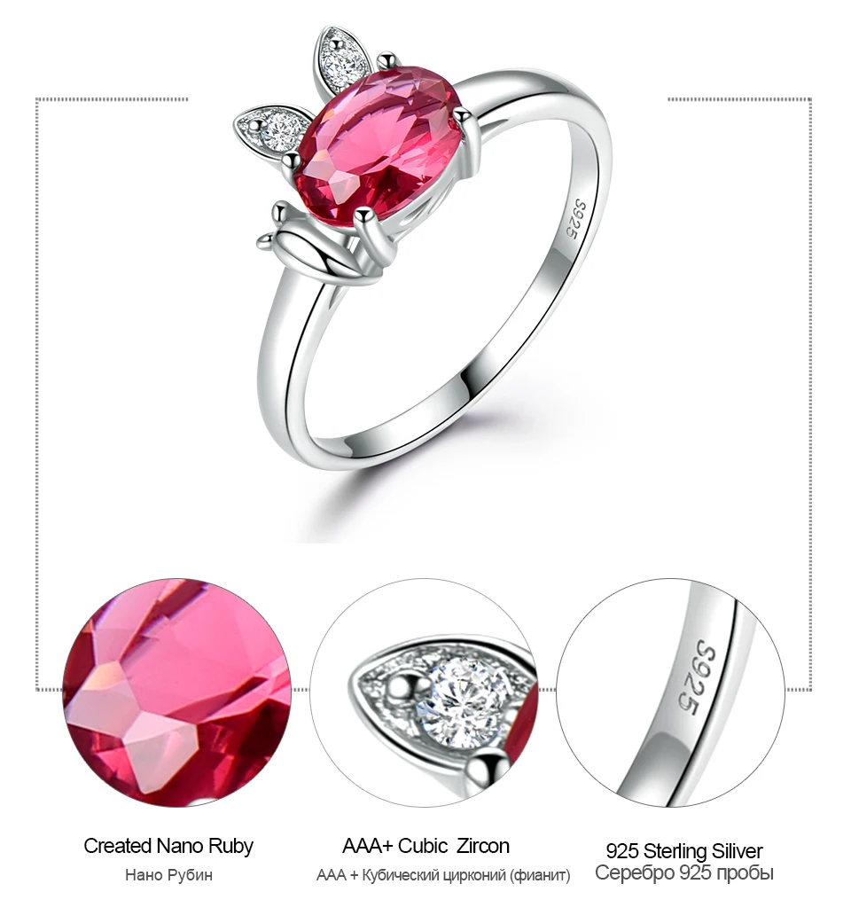 UMCHO  Ruby 925 sterling silver rings for women RUJ088R-1-PC (7)