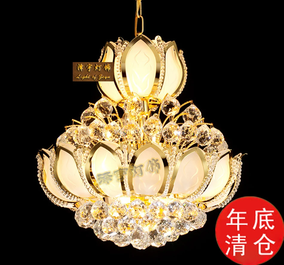 

new arrival Crystal lamp fashion pendant light living room lights bedroom lamp lotus lamp staphyloccus lamp free shipping