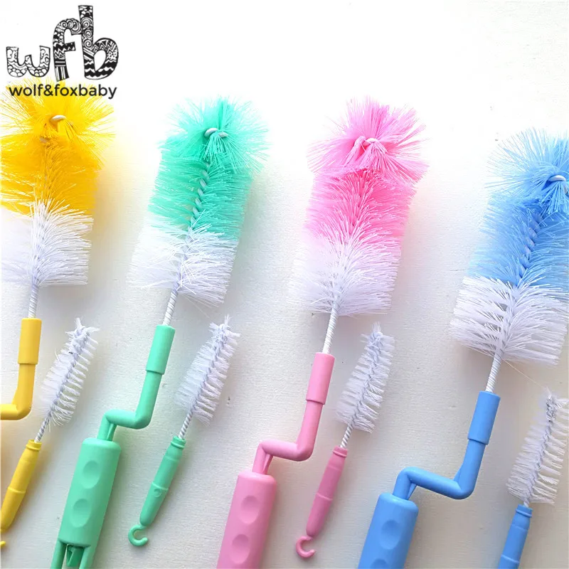 Детские щетки для бутылочек пластиковые нейлоновые 2 шт./лот|baby bottle brush|bottle brushbaby