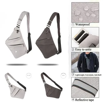 

NoEnName 2019 Hot Men's Solid Chest Pack Bags Men Single Shoulder Bags Waterproof Nylon Crossbody Bags Anti-Theft Belt Packs