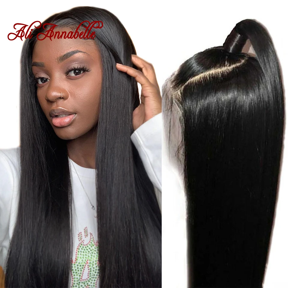 Перуанские Прямые Полностью кружевные человеческие волосы парики для черных женщин 130%/150% предварительно выщипанные полностью кружевные человеческие волосы парик с естественными волосами
