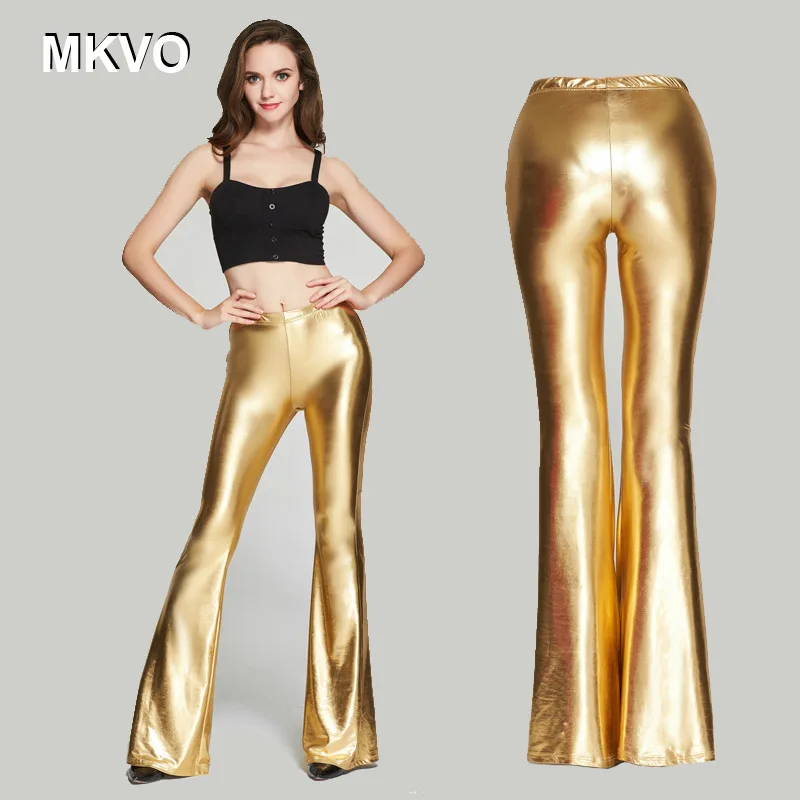 

Pants Women Fashion Trousers Solid color Sequin Leggings Bell-bottoms Pants High Waisted Cargo Pants Women pantalon femme
