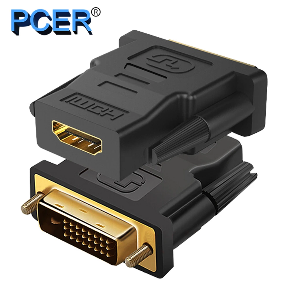 DVI Мужской конвертер DVI в HDMI 1920*1080 P Разрешение поддержка для компьютера экран дисплея ТВ-проектор DVI адаптер HDMI