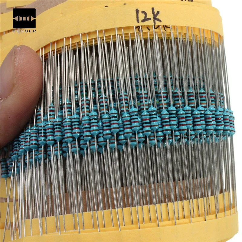

New Arrival Excellent High Intensity 1460 pcs Metal Film Resistor Kit Pack Mix Assortment 1/4W 1R to 1M 73 Values Useful Tool