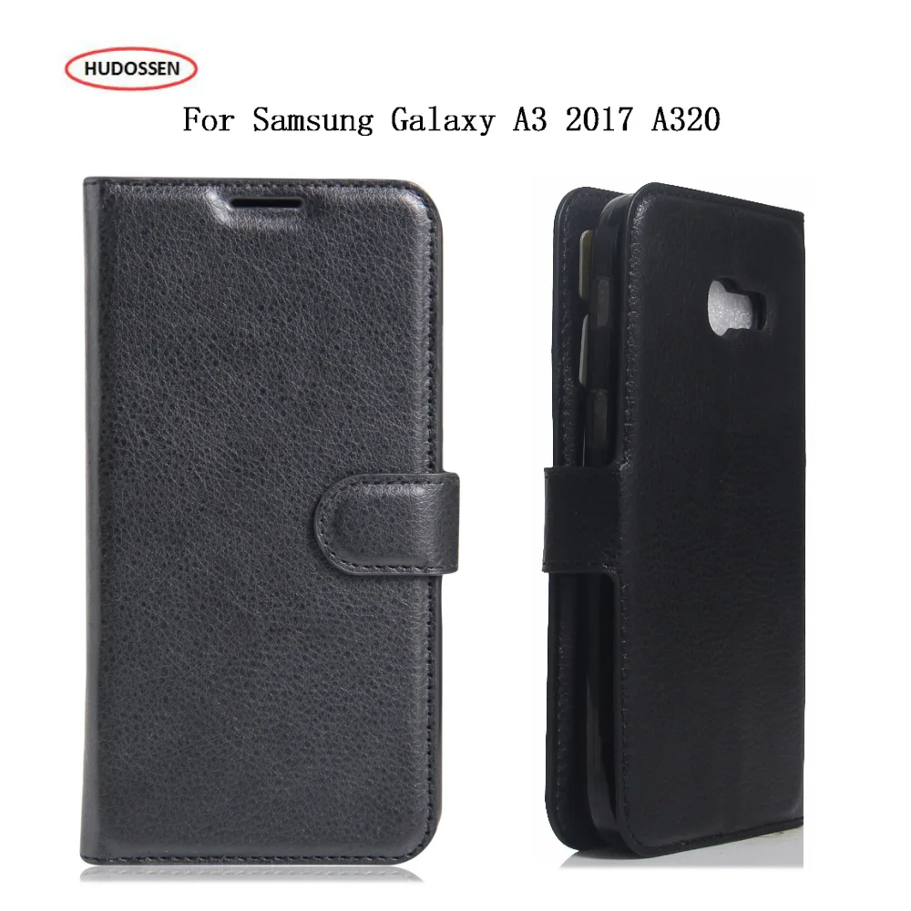 

HUDOSSEN For Samsung Galaxy A3 2017 A320F A320Y Flip Case Luxury Leather Book Style Silicon Cover Wallet Case For Galaxy A3 2017