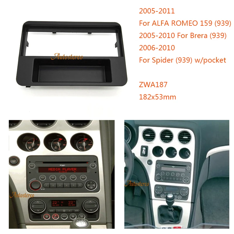 159 KIT adattatore Doppio DIN ALFA Brera Spyder