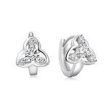 MISANANRYNE, женские серебряные серьги-кольца, CZ, изящные серьги, милый цветочный дизайн, серьги, хорошее ювелирное изделие, Букле д 'Орель