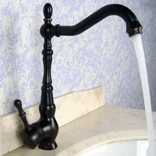 Масло втирают Бронзовый поворотный одной ручкой Ванная комната кухонная раковина судно туалетный кран Смеситель кран asf098