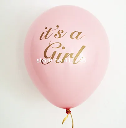 12 шт./лот детский воздушный шар с золотым блеском и блестящей надписью «a girl it's a boy oh Baby», светильник с принтом, розовые, синие шары - Цвет: pink girl