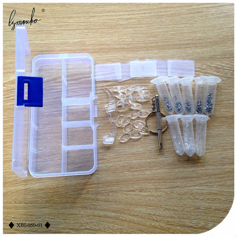 

Lymouko 1 Set Hot Selling Utility Nose Pads Optical Screw Nut for Glasses with Repair Tool Assorted Sunglasses Holder Suit