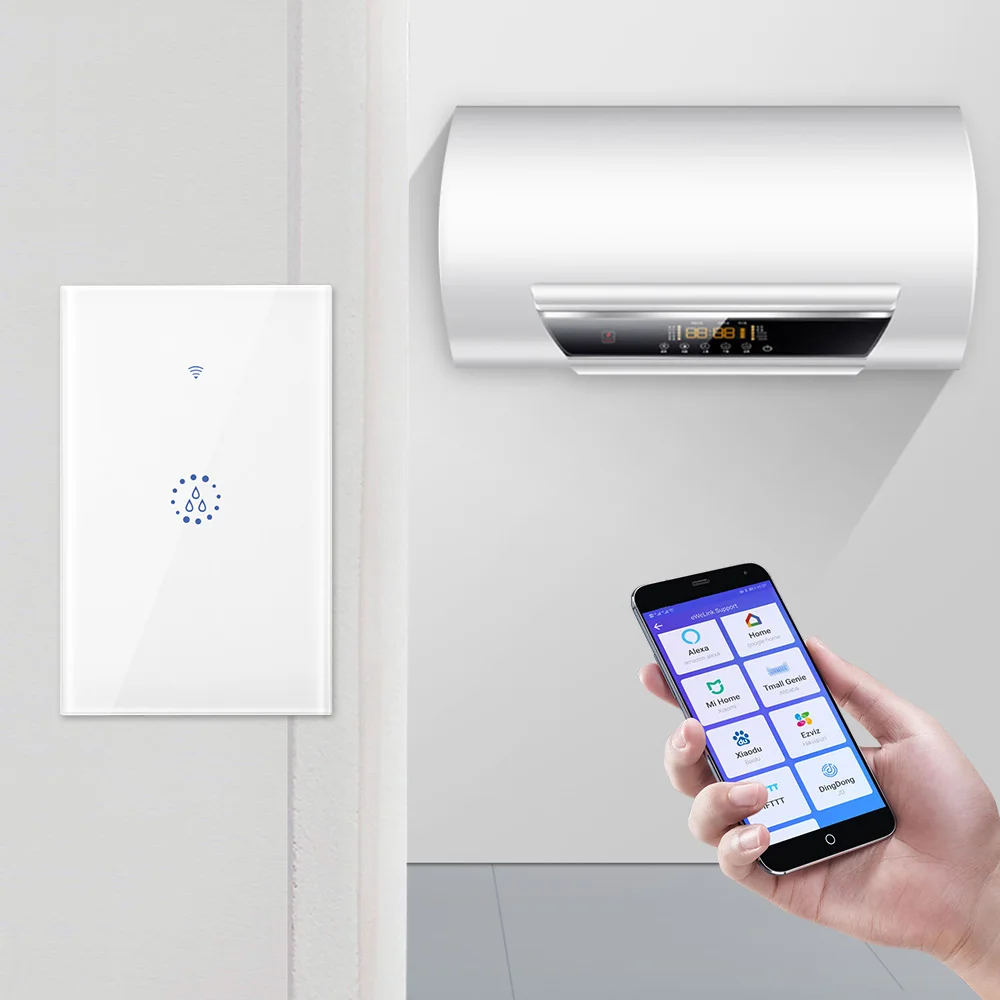 WiFi умный бойлер водонагреватель ewelink приложение стеклянная панель Пульт дистанционного управления Amazon Alexa Echo Google Home Голосовое управление