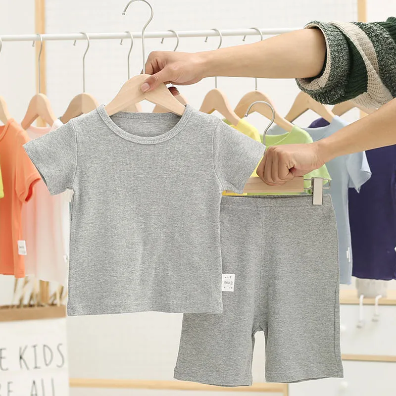 

Summer Clothes Sets Boys Short Sleeve T-shirt Tops+Shorts Pants 2pcs Children Kids Casual Boy Male Clothing Outfits Suits S8795