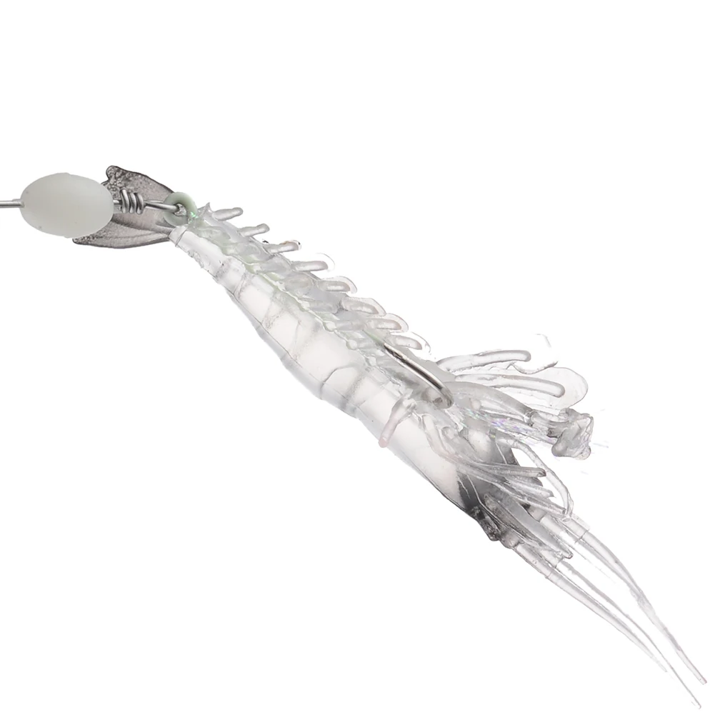 

3PCS Available 9.5cm 7g Luminous Night Fishing Lures Ocean Artificial Shrimp Fish Lure Soft Bait with Hook Pesca Fishing Tackle