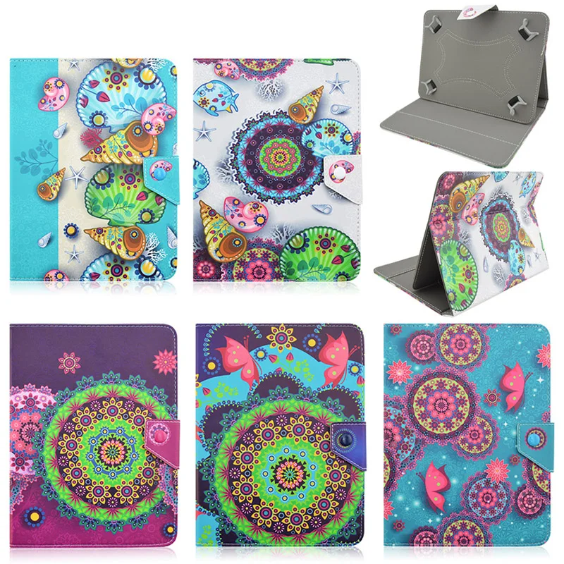 

PU Leather case cover For Excelvan 10.1" Tablet HD Android 4.4.2 1GB/8GB MT6572 Universal 10.1inch Stand cases [print] M4A92D