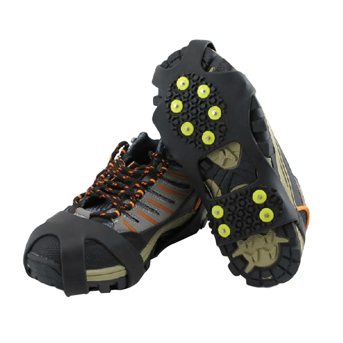 3 tamaño 10 tacos antideslizante hielo invierno escalada esqui nieve zapatos spikes grips cleats sobre zapatos cubre crampones 3 tamaño 10 tacos antideslizante hielo invierno escalada esqui nieve zapatos spikes grips cleats sobre zapatos cubre crampones