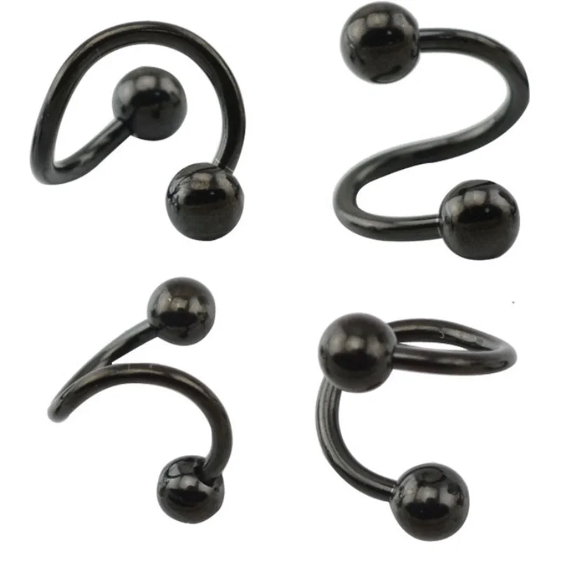 Серьга гвоздик для пирсинга 4 шт. 1 2*8 + 3 мм|stud piercing|tragus earring studcartilage tragus earrings |