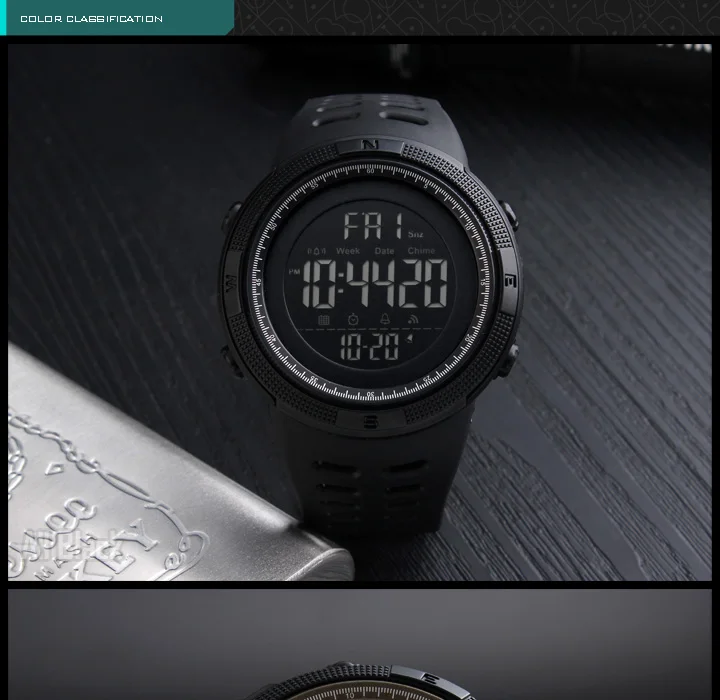 Новые модные роскошные спортивные часы для мужчин SKMEI Цифровой светодиодный водонепроницаемый открытый платье часы Chrono обратного отсчета Двойное время наручные часы