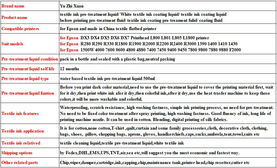 500 мл предварительной обработки жидкости для текстильной чернил предварительно покрытие для Epson R280 R290 текстильной принтера перед печатью предварительной обработки жидкости