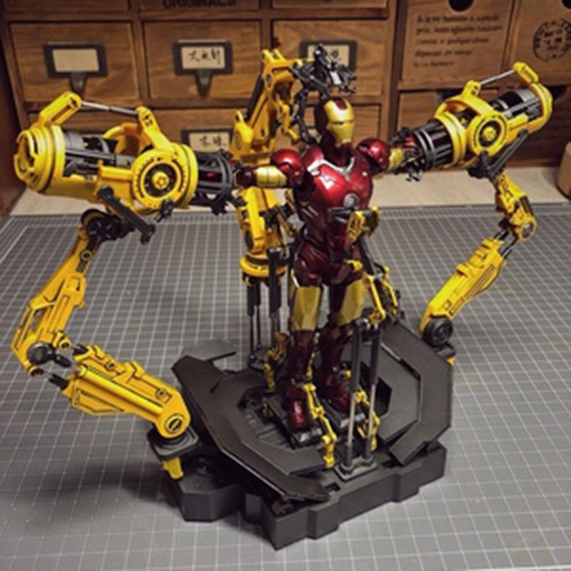 FOR 6inches Iron man 1/12 Scale Suit-up Gantry Iron Man Diecast Alloy Armour Dismantling Station Toys without the iron man
