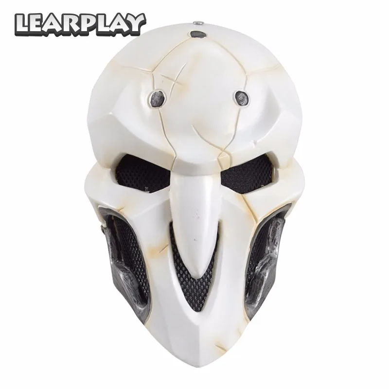 

OW Reaper Skull Mask Cosplay Costume Accessories PVC Helmet Party Christmas Halloween Game Props White Face Cover Hot