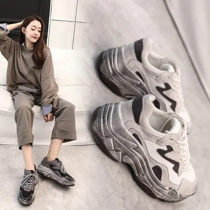 

Net red old women's shoes 2019 new Korean version of spring students ins wild super fire shoes tide