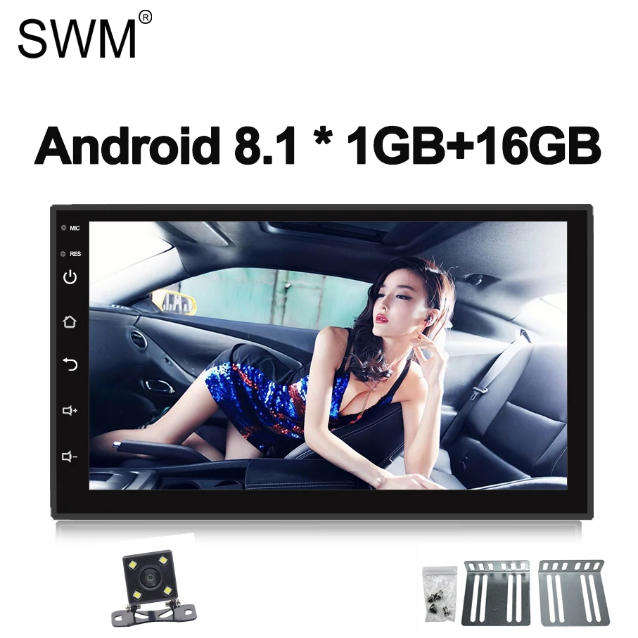 

Radio 2 Din 7" Touch Screen Radio Coche Car Auto Stereo Android 8.1 1G+16G Gps Navigation Radio Pantalla Mirror Link Radio Carro