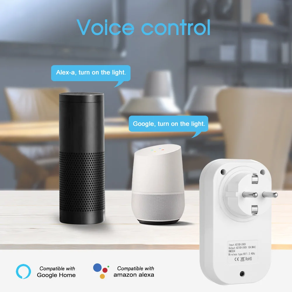 Smart Plug Voice Control For Amazon Echo& for Google Home IFTTT Tmall Elf Timing Function App Remote Control from Anywhere