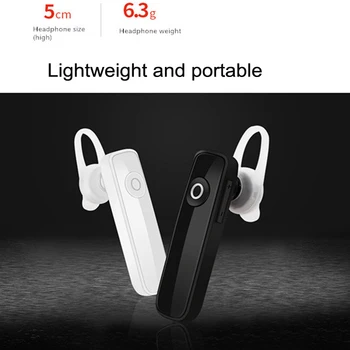 

Bluetooth Earpiece Wireless 4.0 Headset for Cell Phones w/Mic Noise Canceling Hands-Free Earbuds Car Trucker Driving Headphones