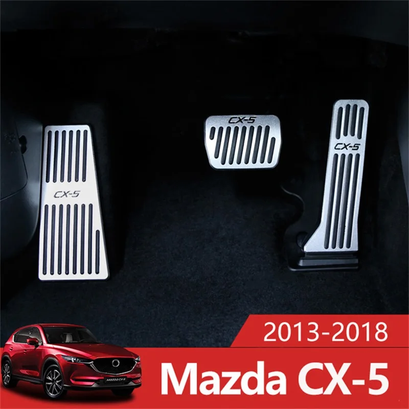 Алюминий сплава ускоритель автомобиль педаль газа педали тормоза подставка для ног крышки на для Mazda CX5 CX 5 CX-5 2013 - Цвет: 3pcs