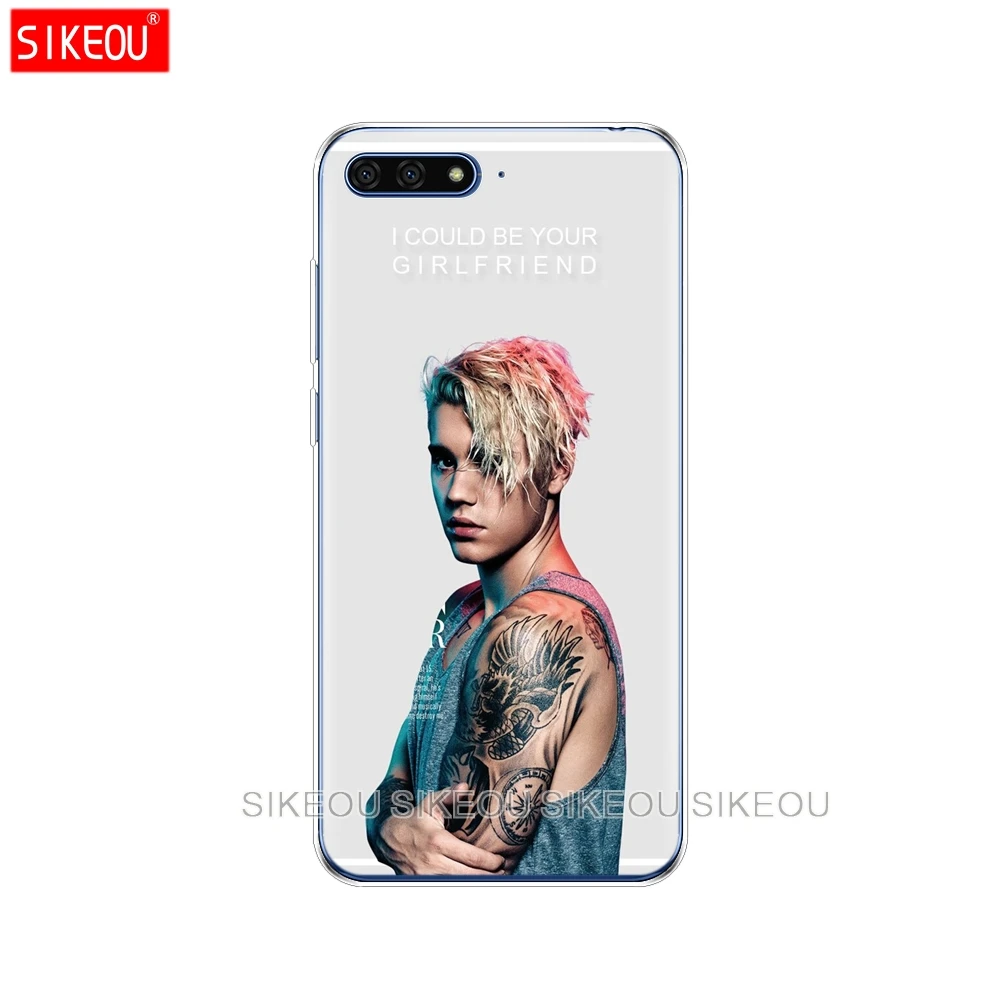 Silicone Cover Phone Case For Huawei Honor 7A PRO 7C Y5 Y6 Y7 Y9 2017 2018 Prime Justin bieber music singer